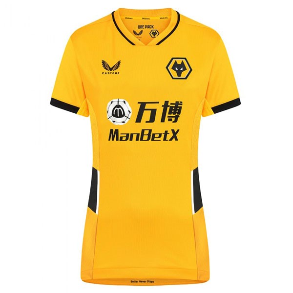 Tailandia Camiseta Wolves Mujer 1st 2021-2022 Amarillo